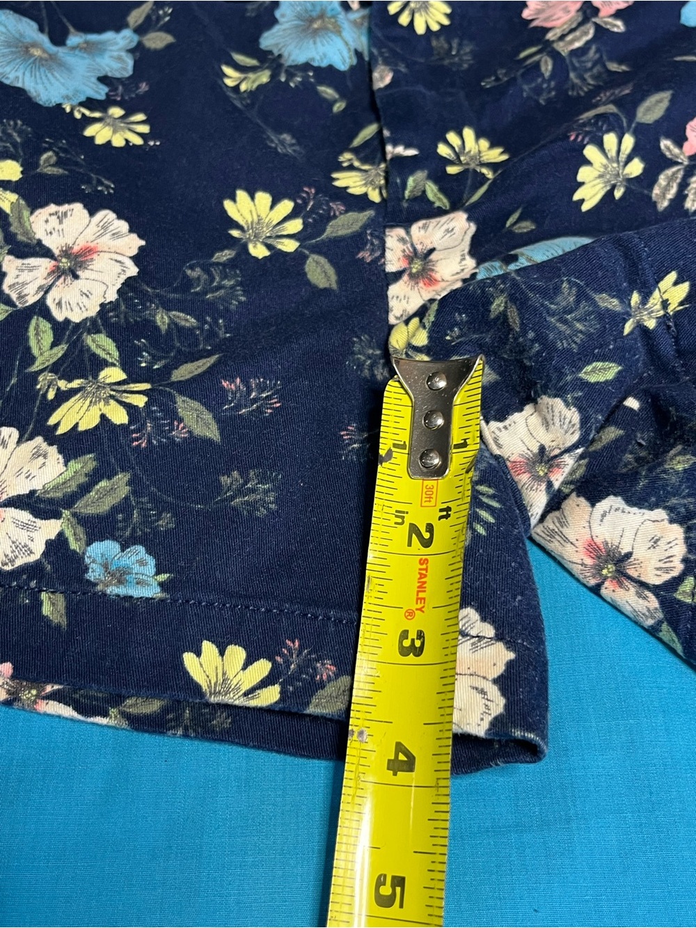 a.n.a Floral Print Shorts Navy Blue Cottagecore Garden Shorts - Picture 6 of 10